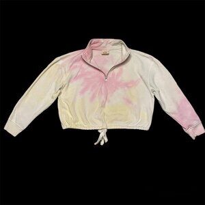 SOUTHERN SPIRIT Pastel Tie-dye Crop Sweatshirt